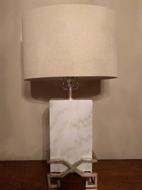 Wonderful (HEAVY) solid marble " Kerrigan" table lamp, by Surya - it retails for over $400.00/