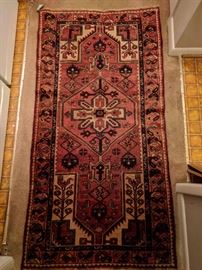 Vintage Persian Kurdish Bijar runner, hand woven, 100% wool face, measures 3' 1" x 6' 2". 