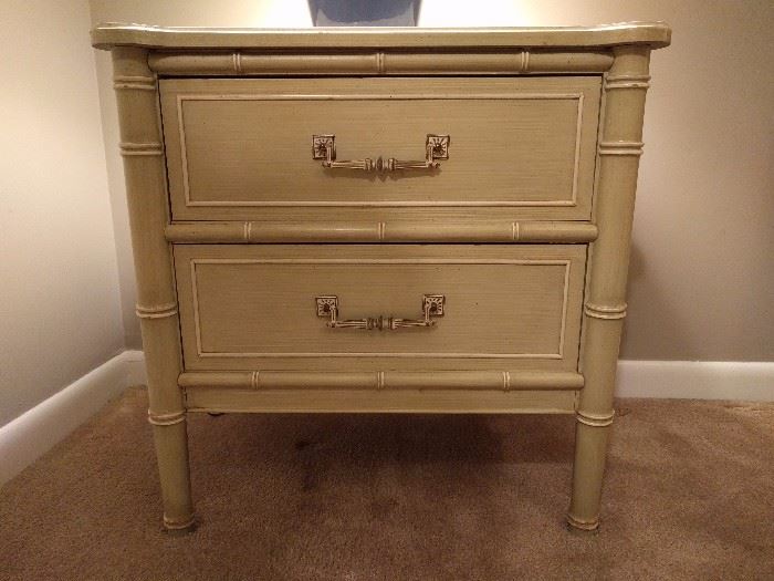 One of a pair of matching bedside tables