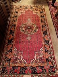 Vintage Persian Ghom gallery runner, hand woven, 100% wool face, measures 4' 10" x 10' 3". 