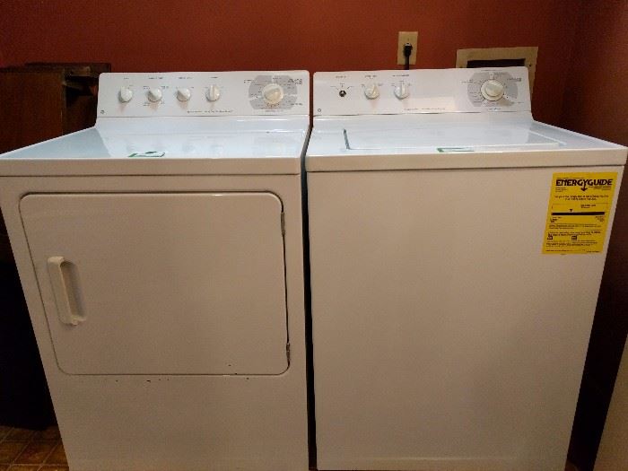 Gently used GE washer/dryer.