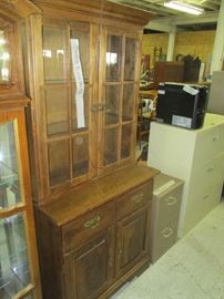 CHINA CABINET AND FILE CABINETS