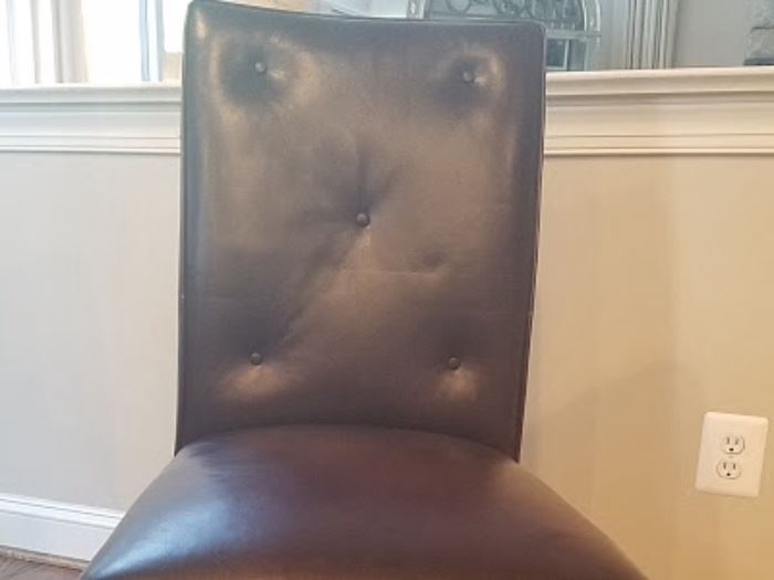 Nailhead leather chair by Henredon.