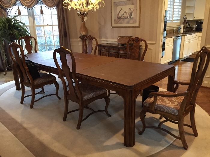 Drexel Heritage dining room table and chairs