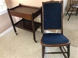 BUFFET AND ANTIQUE ROCKING CHAIR