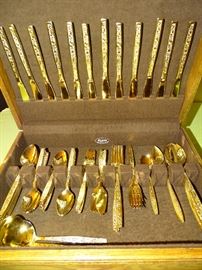 Rogers gold plated flatware