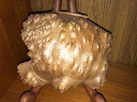 Hand Turned Red Mallee Burl Cap by Gene Colley, Woodturner entitled "Shellestial"