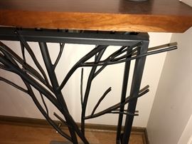Stunning console/sofa table by Randall Henry Riemer, Metal Artist