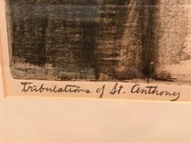 Artwork by Frank Sampson  entitled, "Tribulations of St. Anthony"