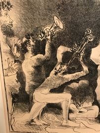 Picasso Lithograph; Dance of the Fauns 