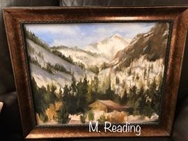 Original framed art by M. Reading 
