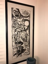 Art entitled, "Man and a Tuba"