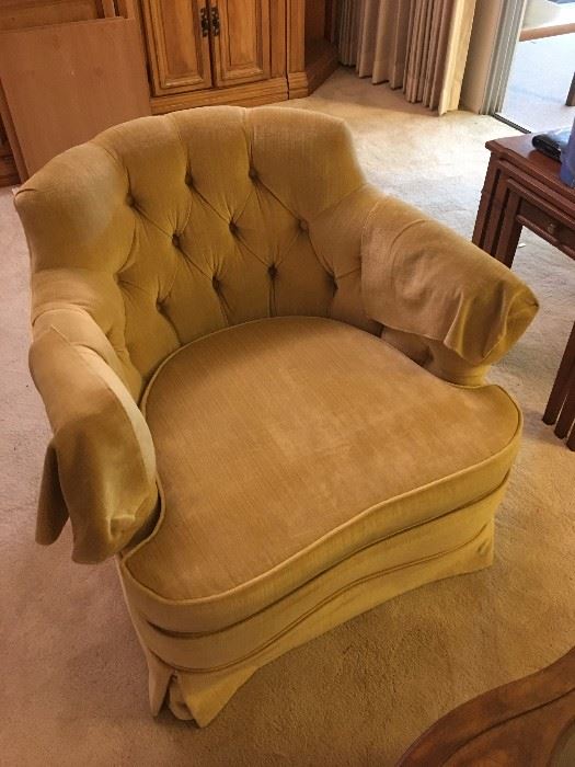 Yellow Vintage Arm Chair