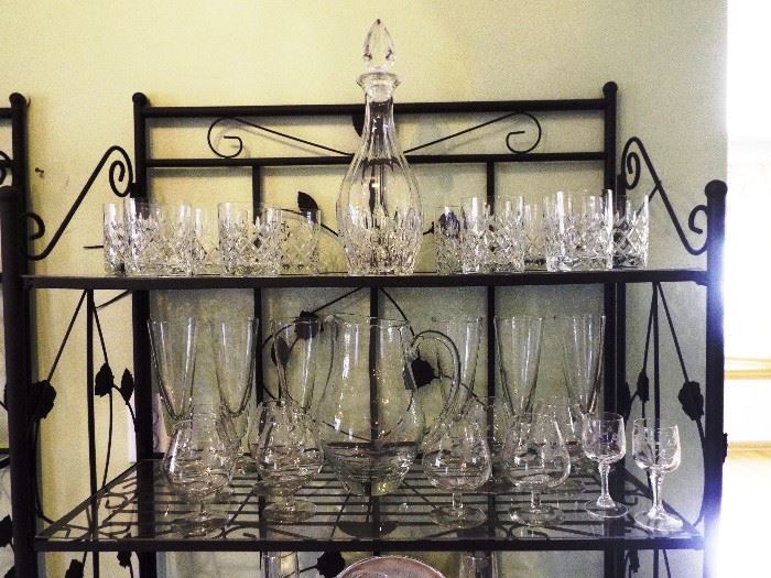 Crystal decanters and stemware