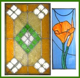 2 Gorgeous Pieces of Stained Glass 