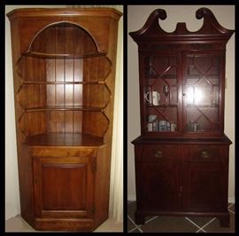 Attractive Corner Cabinet and Vintage China Cabinet 