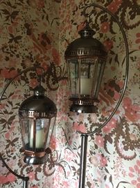 Stainless and coffer patio lanterns