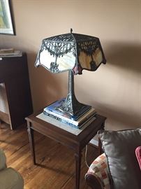"Tiffany" lamp and side table