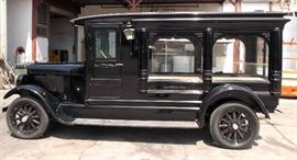 Very Rare 1927 Dodge Hearse. Includes coffin not shown.