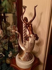 Original Erte Mermaid bronze statue 