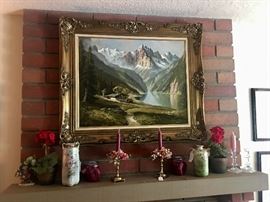 Original oil on canvas European Wilder Kaiser oil painting 