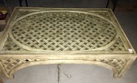 Beautiful large Lattice coffee table - $50.00