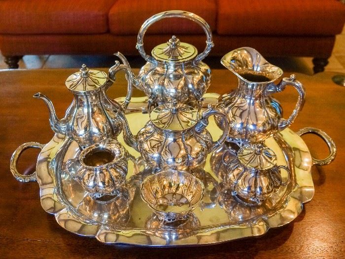 Sanborn sterling coffee and tea service