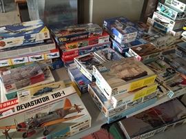 Vintage Airplane and Ship Models