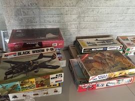 Vintage Airplane and Ship Models