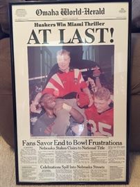 Framed Husker Print