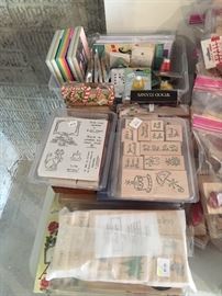 Scrap Booking Stamps, Ink, Paper, Misc.