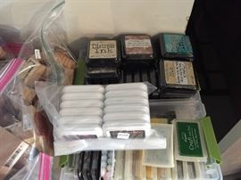 Scrap Booking Stamps, Ink, Paper, Misc.