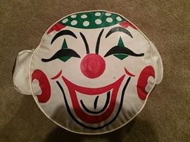 Vintage Toy Clown Pillow
