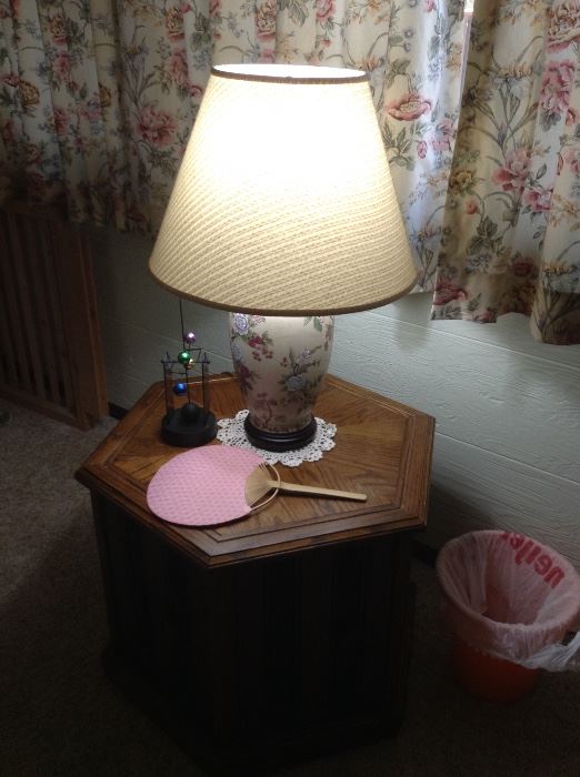 Occasional table and lamp