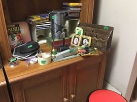 Items on computer desk