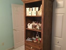 Shelves of the unit in bedroom