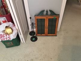 Small cabinet and wreath holders