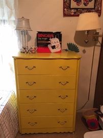yellow chest drawers