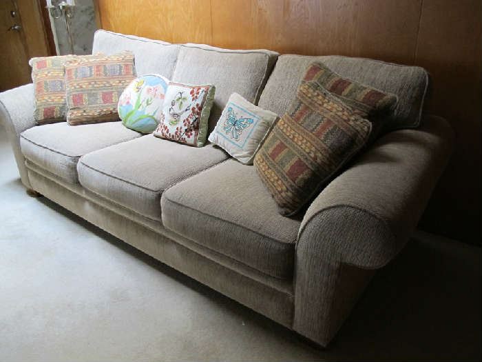 Sofa & Needlepoint Pillows