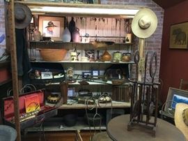 Western décor and vintage musical instruments