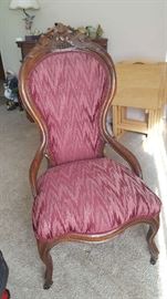 $75    Burgandy Victorian chair