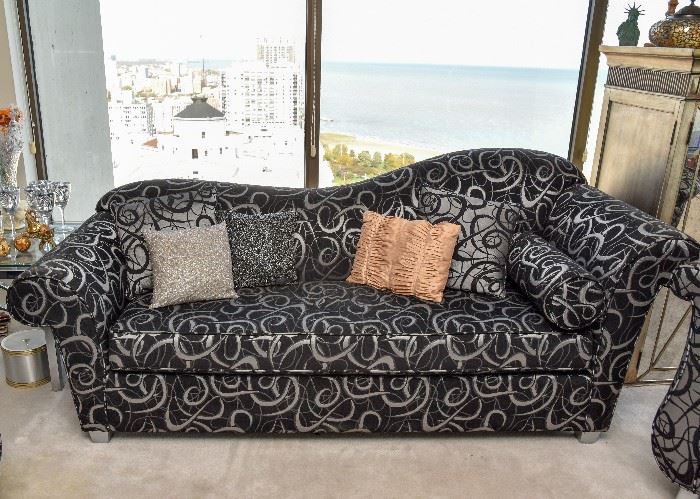 Contemporary Camelback Sofa