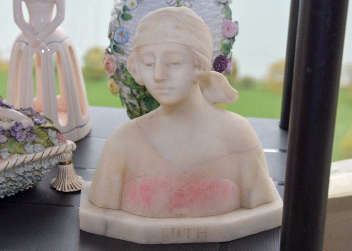 Antique Alabaster / Marble "Ruth" Bust