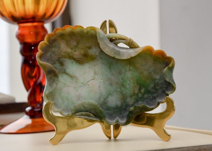Chinese Jade Carved Dish or Brush Washer