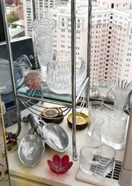 Crystal & Glassware, Coasters, Lobster Serving Dish, Vases, Pitchers