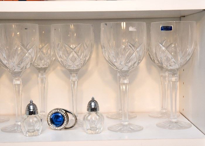 Waterford Marquis Stemware / Wine Glasses, Salt & Pepper Shakers