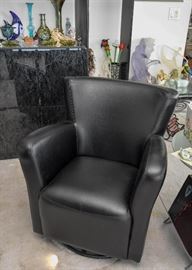 Contemporary Black Club Chair