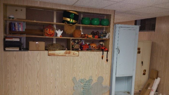 Metal cabinets, Halloween, St Pats