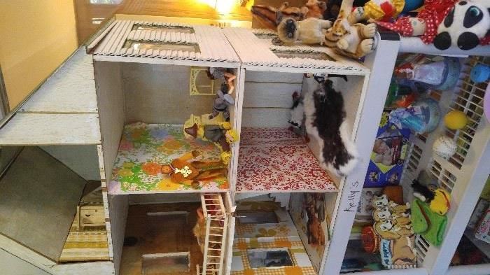Vintage wooden doll house made by Grandaddy