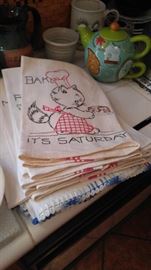 Vintage tea towels